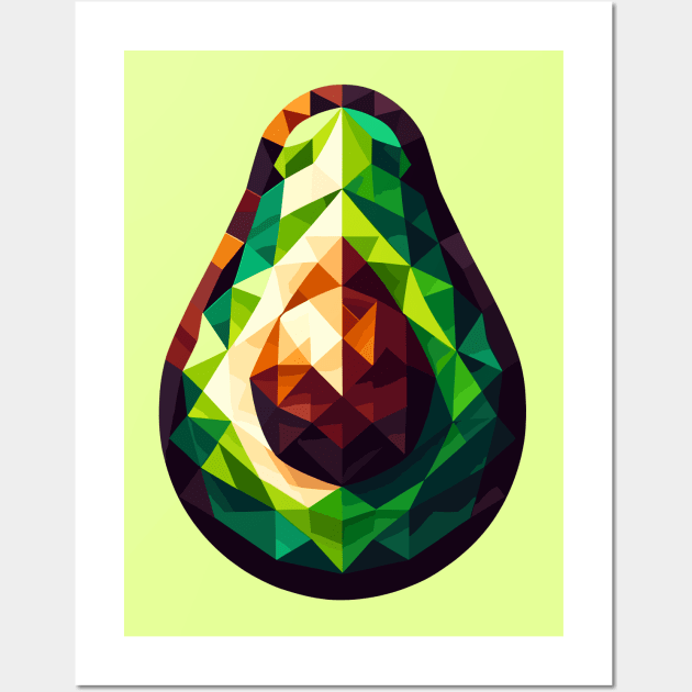 Abstract Geometric Avocado - Color Design Wall Art by AmandaOlsenDesigns